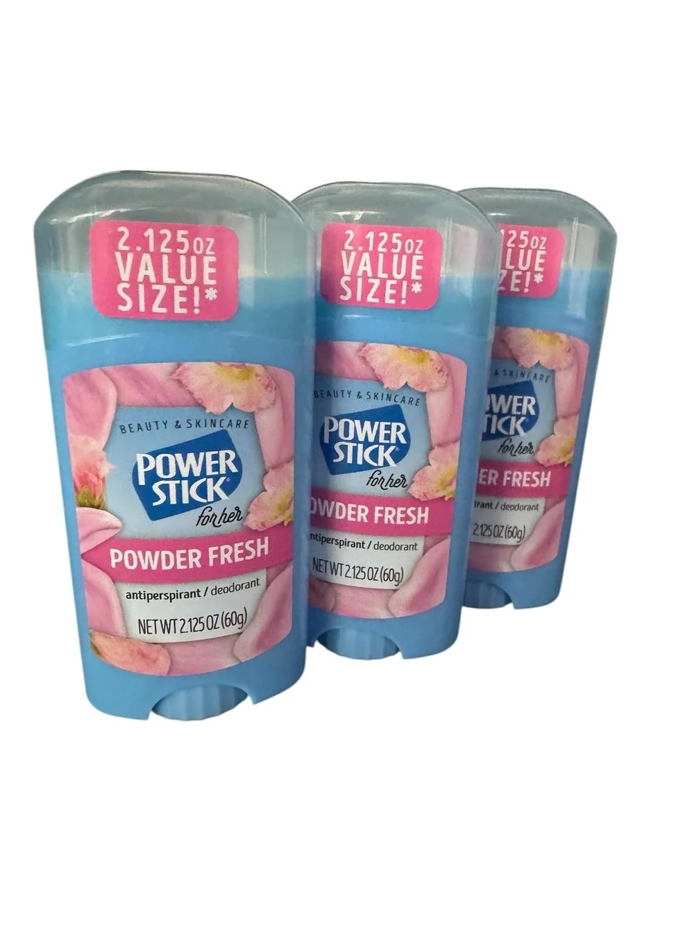 Power Stick Powder Fresh Antiperspirant Deodorant - Pink & Blue